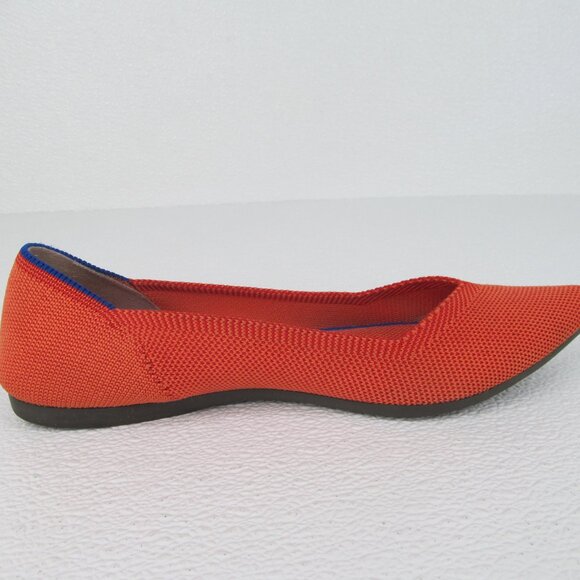 Rothy’s The Point Flats Orange Persimmon Pointed Toe 6.5 M - Picture 4 of 10